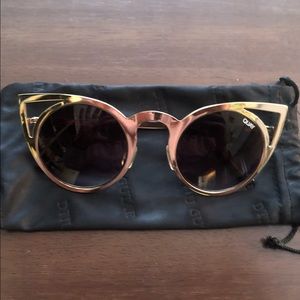 Quay Gold Cat Ear Sunglasses